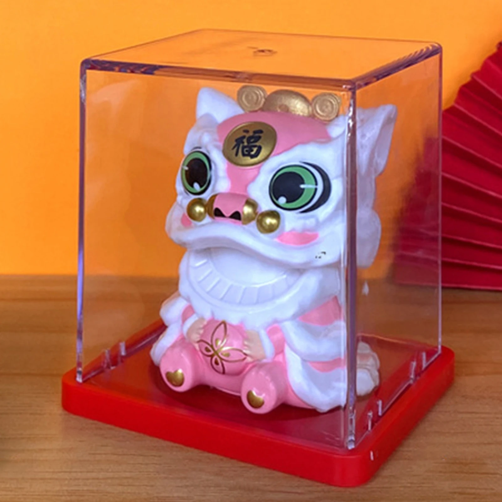 Solarny Maneki Neko - machający kot na szczęście Niebieski