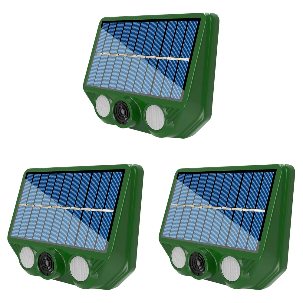 Solarny ultradźwiękowy odstraszacz kotów i psów na ogród Jasnożółty