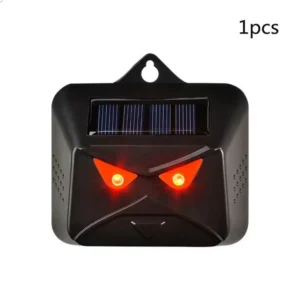 Solarny odstraszacz zwierząt z czerwonym światłem LED Armijna zieleń