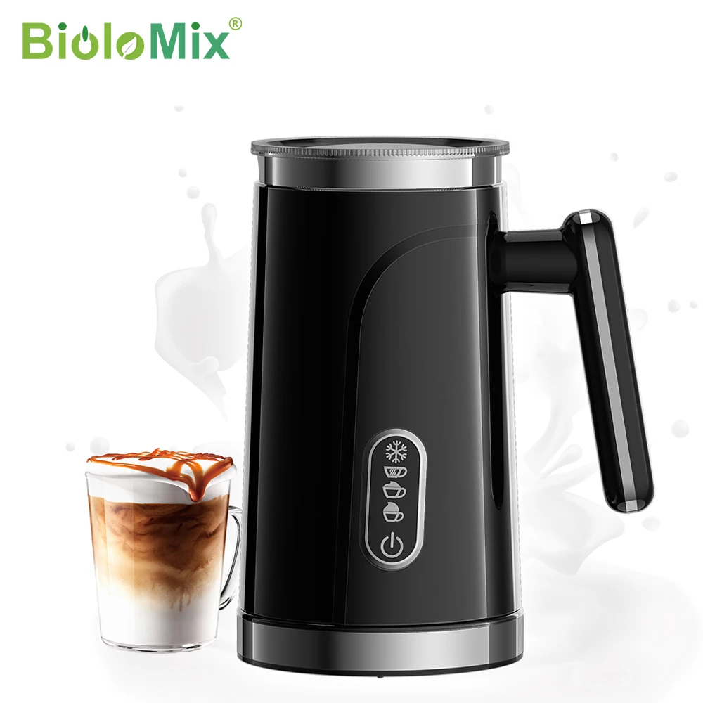 Spieniacz do mleka BioloMix 5w1 z wyświetlaczem LED Czarny (model 101)