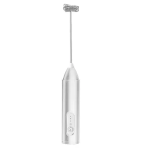 Spieniacz do mleka USB z trzema prędkościami — mini blender Biały