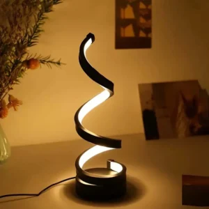 Spiralna lampka nocna LED z ściemniaczem 3 kolory USB dekoracja biurka i salonu Zielony