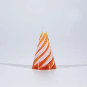 Spiralna piramida 3D — dekoracyjna rzeźba drukowana Burgundia