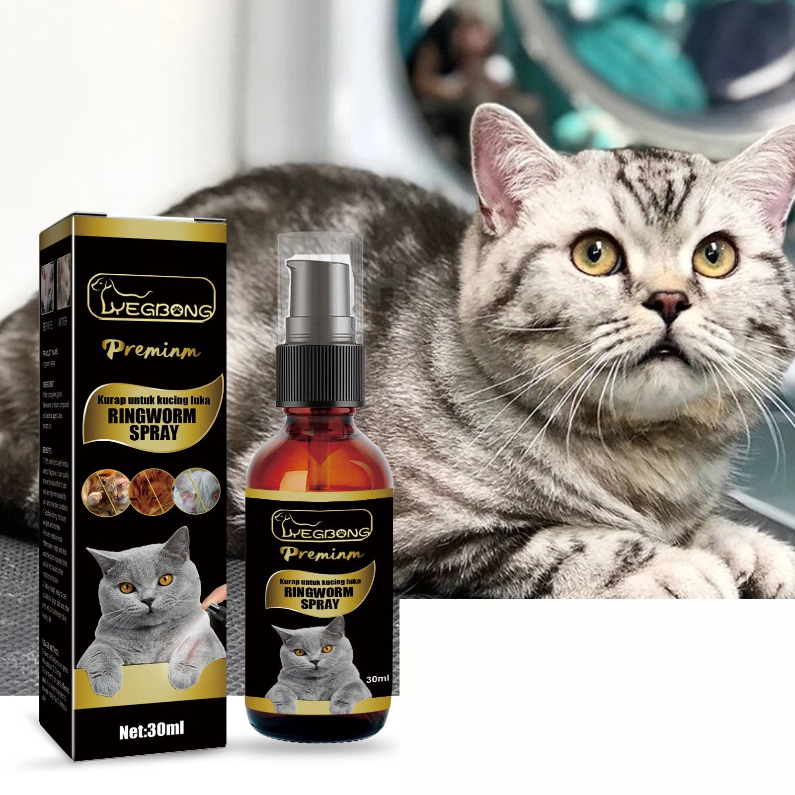Spray łagodzący swędzenie skóry dla kota