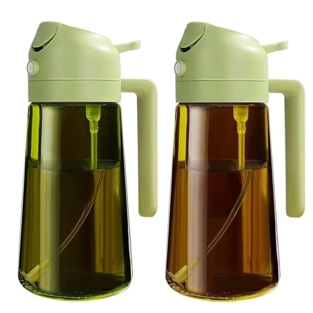 Spryskiwacz do oliwy z ciemnego szkła 470 ml Zielony