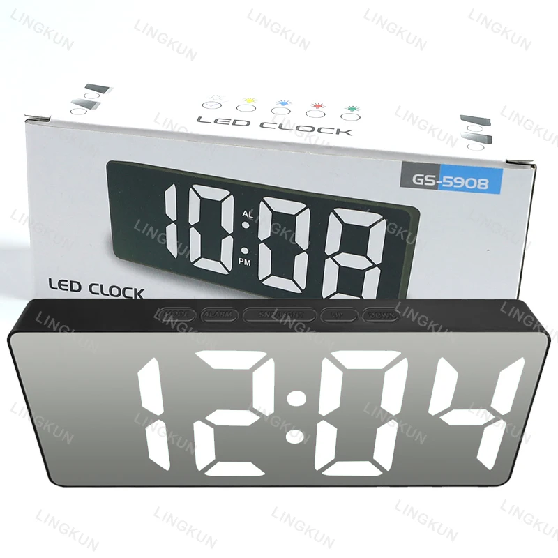 Stacja pogody z termometrem, higrometrem i zegarem LCD Czarny