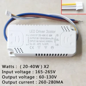 Sterownik LED 3-kolorowy – adapter do lampy sufitowej Czarny