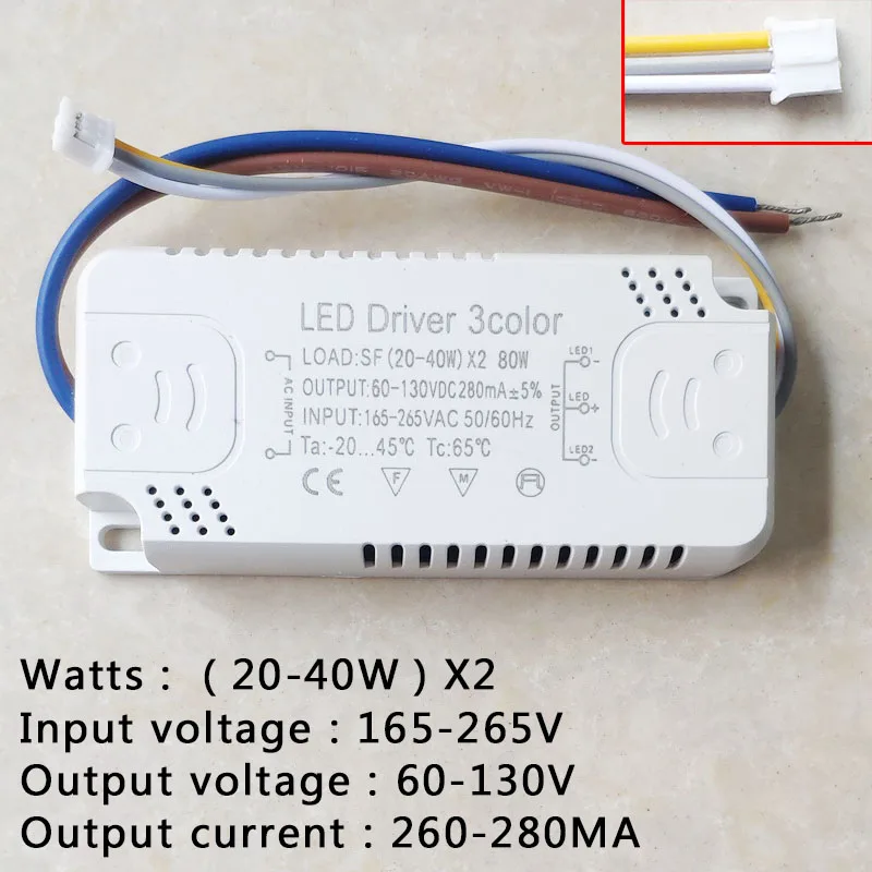 Sterownik LED 3-kolorowy – adapter do lampy sufitowej Czarny