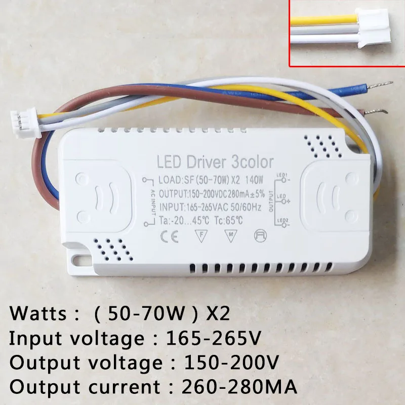 Sterownik LED 3-kolorowy – adapter do lampy sufitowej Złoto