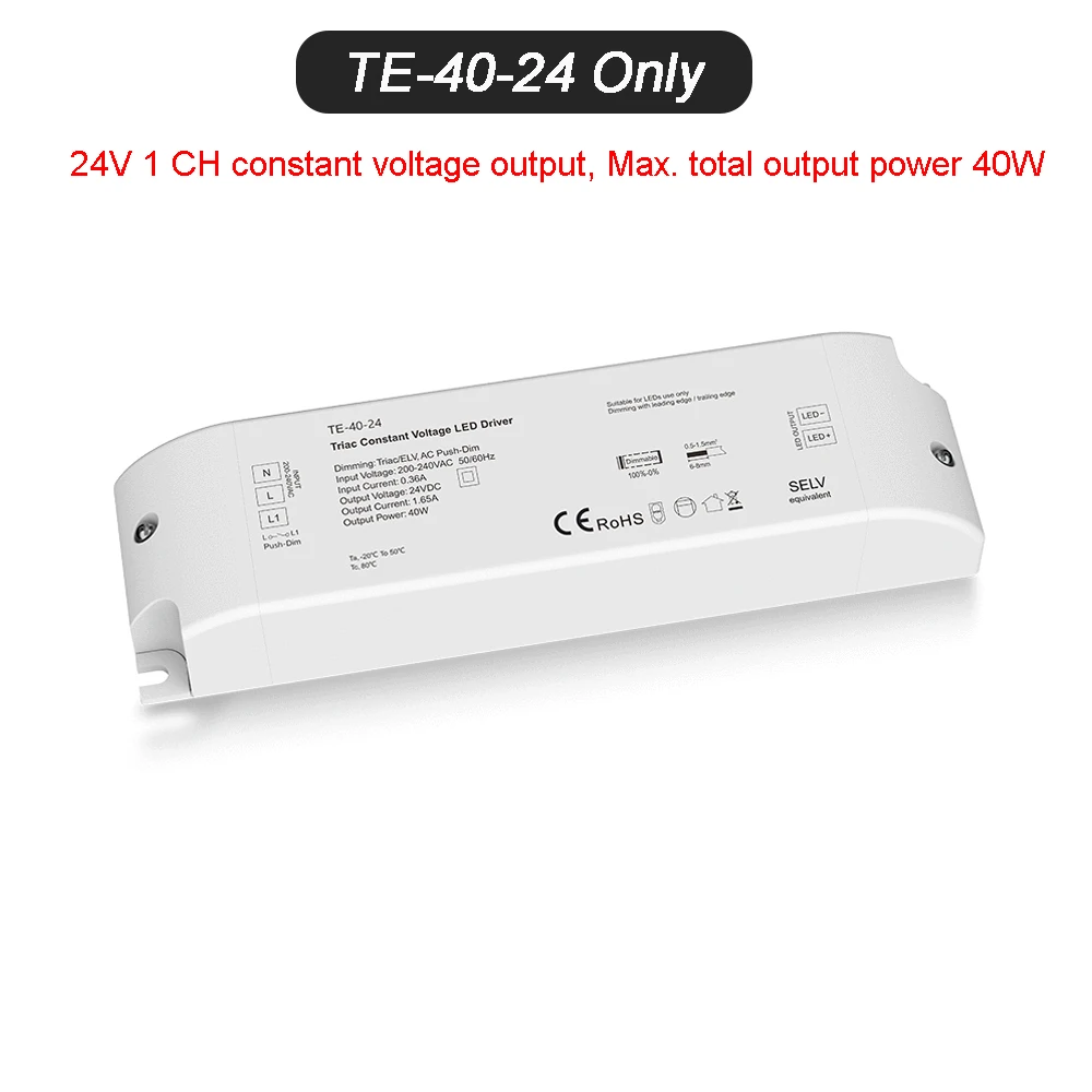 Sterownik LED Triac 12V/24V – ściemnialny zasilacz PWM Pomarańczowy