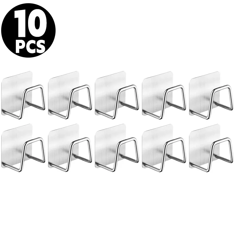 Stojak na gąbkę do zlewu ze stali nierdzewnej samoprzylepny 10PCS
