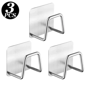 Stojak na gąbkę do zlewu ze stali nierdzewnej samoprzylepny 3PCS