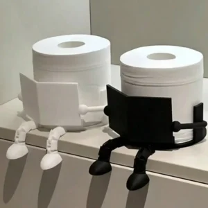 Stojak na papier toaletowy w kształcie człowieka Czarny