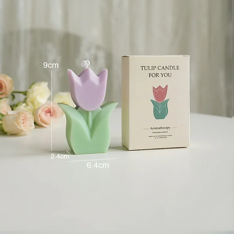 Świeca sojowa w kształcie tulipana zapachowa aromaterapia do domu Caméo