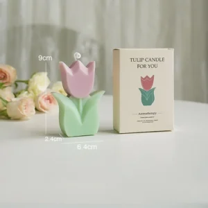Świeca sojowa w kształcie tulipana zapachowa aromaterapia do domu Winogrono