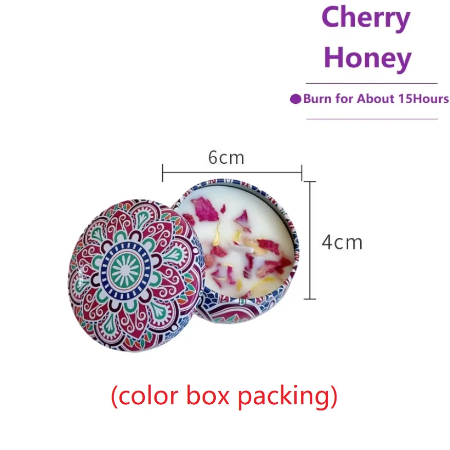 Świeca zapachowa sojowa w szklanym słoiczku Cherry honey