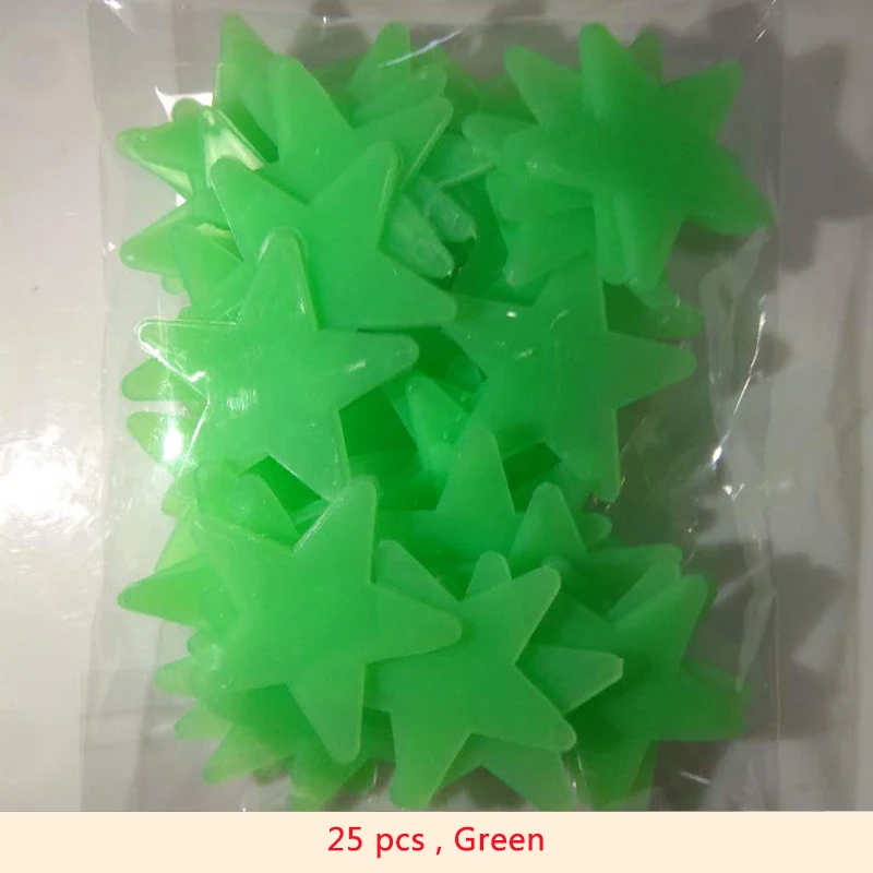 Świecące gwiazdki na sufit - naklejki fluorescencyjne Fioletowy