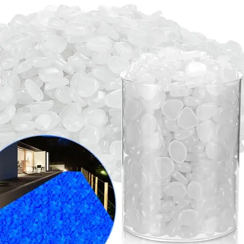 Świecące kamyki ogrodowe fluorescencyjne, 100 sztuk Armijna zieleń