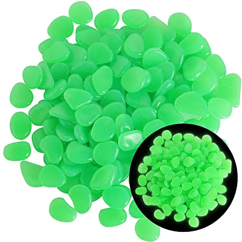 Świecące kamyki ogrodowe fluorescencyjne, 100 sztuk Lawenda