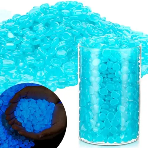 Świecące kamyki ogrodowe fluorescencyjne, 100 sztuk Wielo