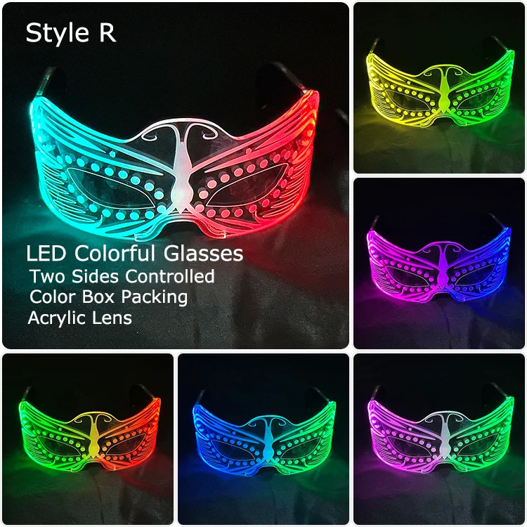 Świecące okulary LED na imprezę i Halloween Style r