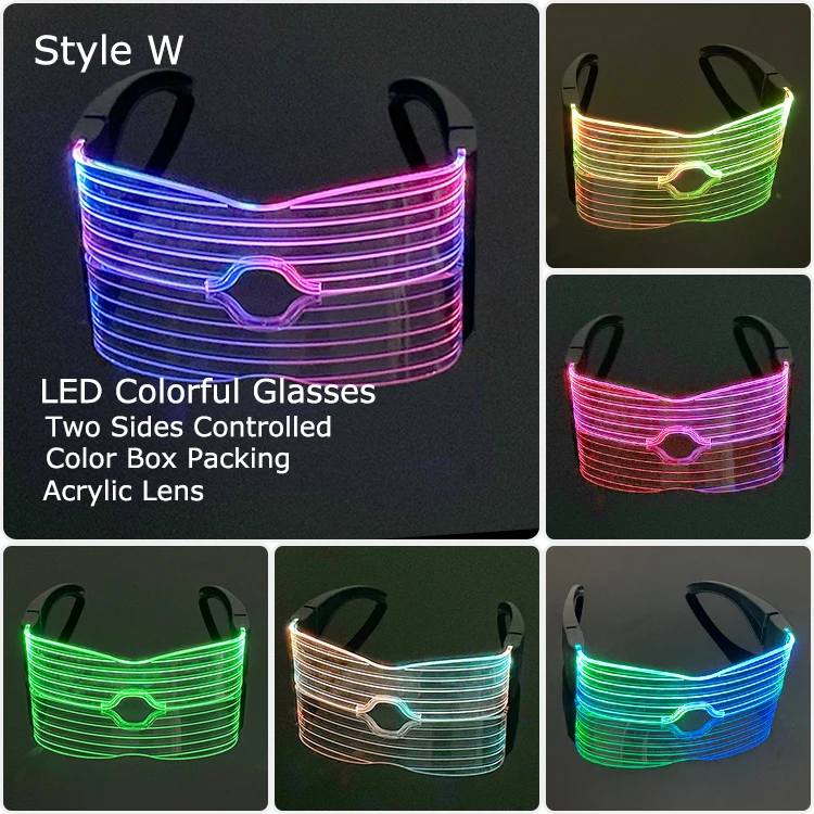 Świecące okulary LED na imprezę i Halloween Style w
