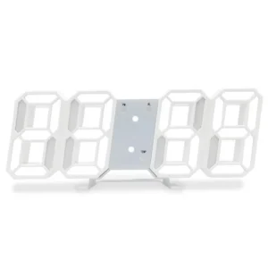 Świecący zegar LED 3D zasilany USB do ściany i biurka Biały
