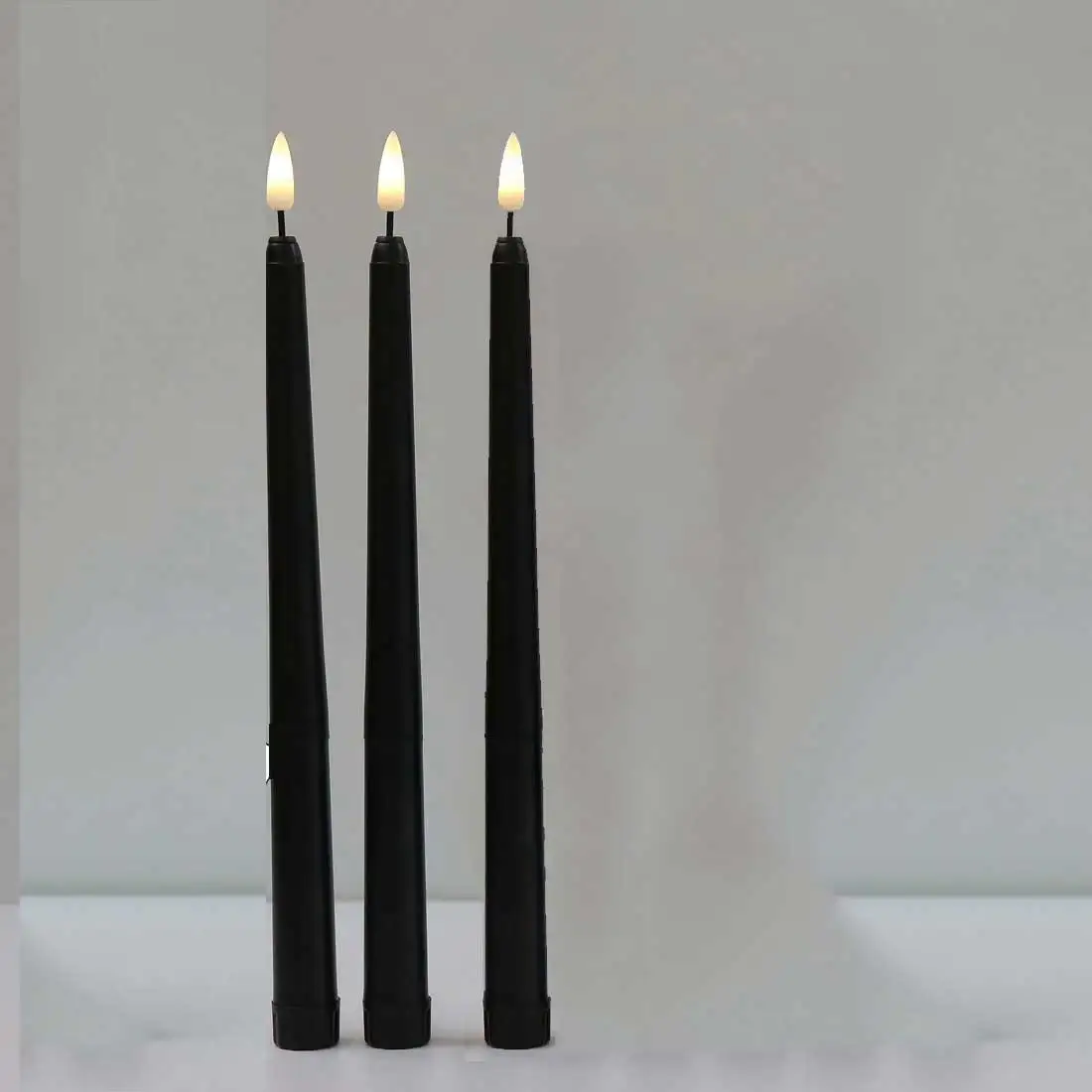 Świece LED długie bez płomienia migoczące 28 cm zestaw Winogrono