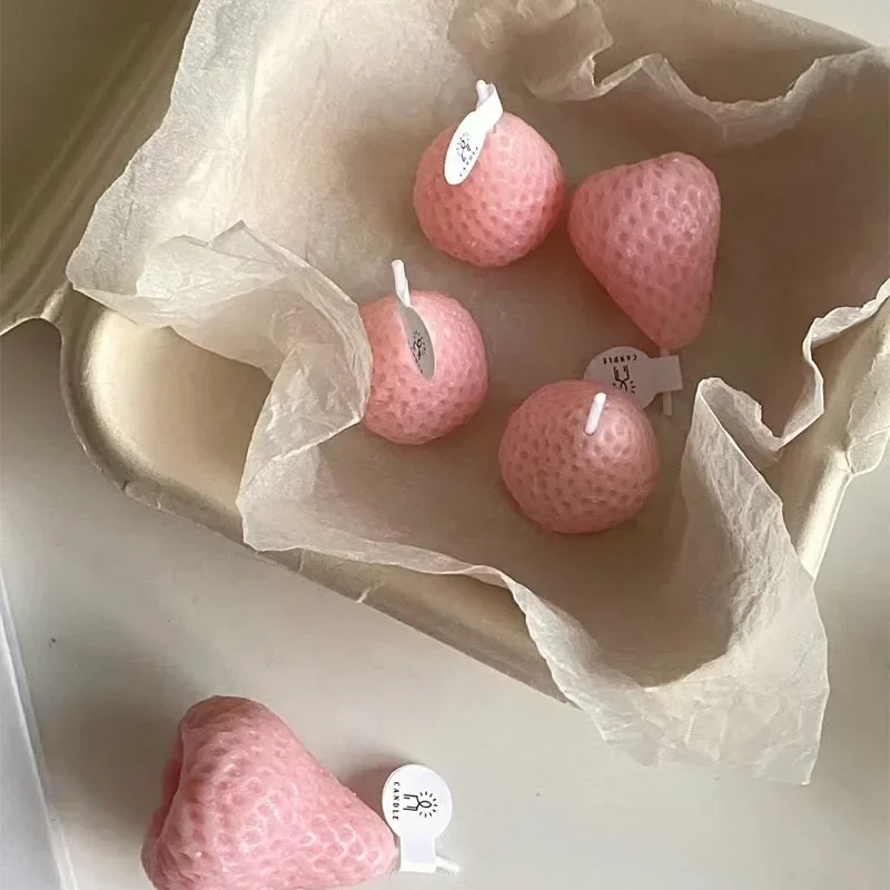 Świece sojowe aromaterapia w kształcie truskawki Caméo