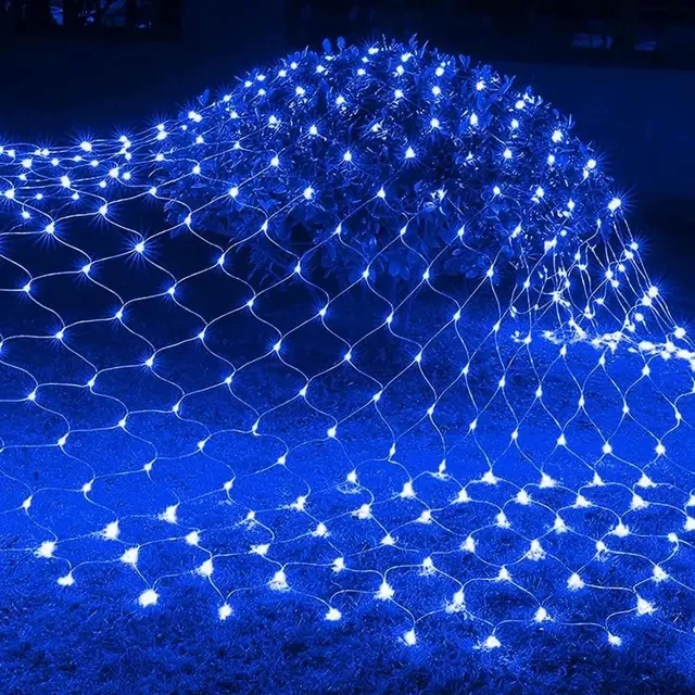 Świetlna siatka LED — zasłona okienna na imprezę i ślub Zmienny