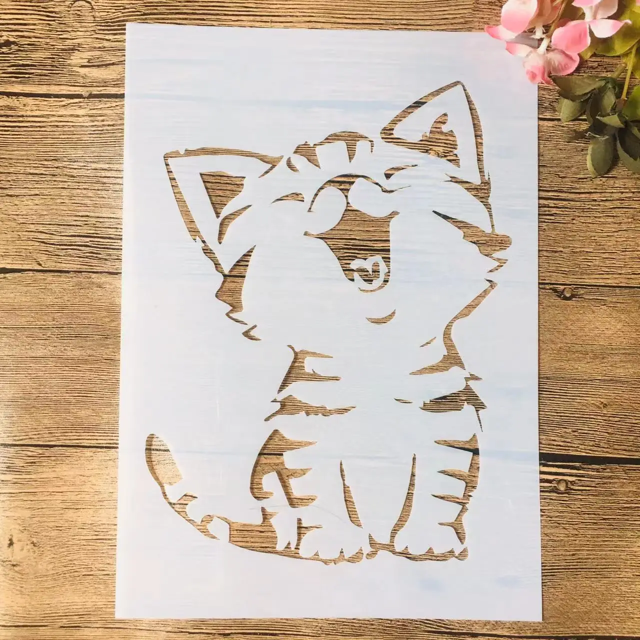Szablon malarski A4 z motywem kota do dekoracji DIY
