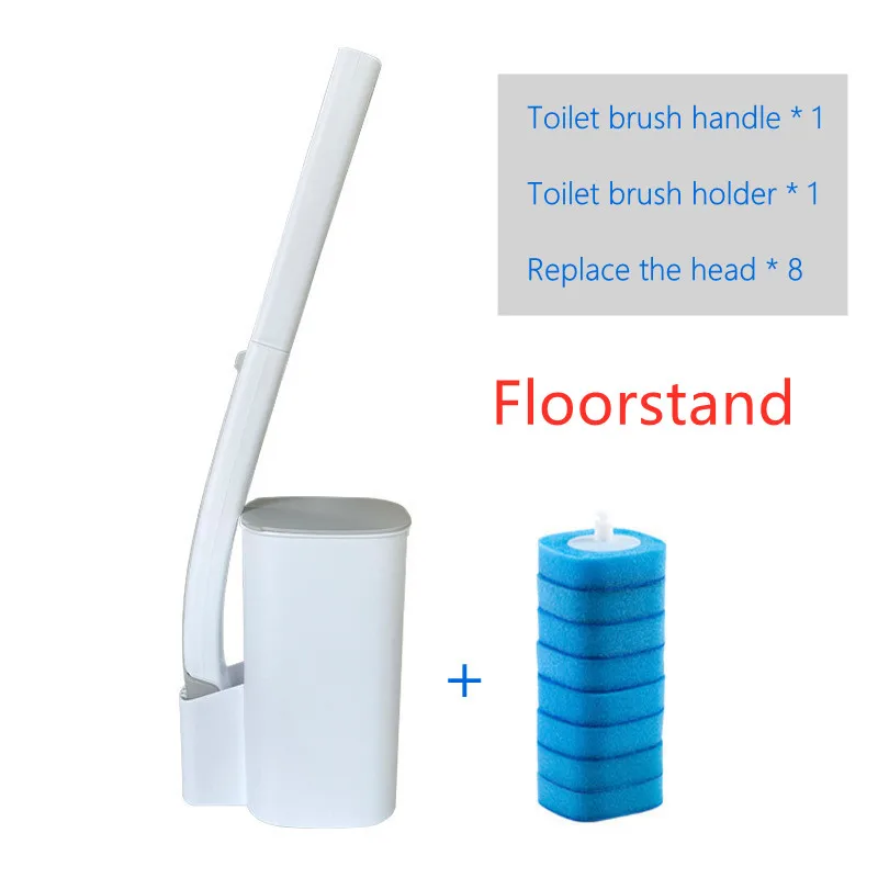 Szczotka do WC jednorazowa z długim uchwytem i zapasami Floorstand set 1