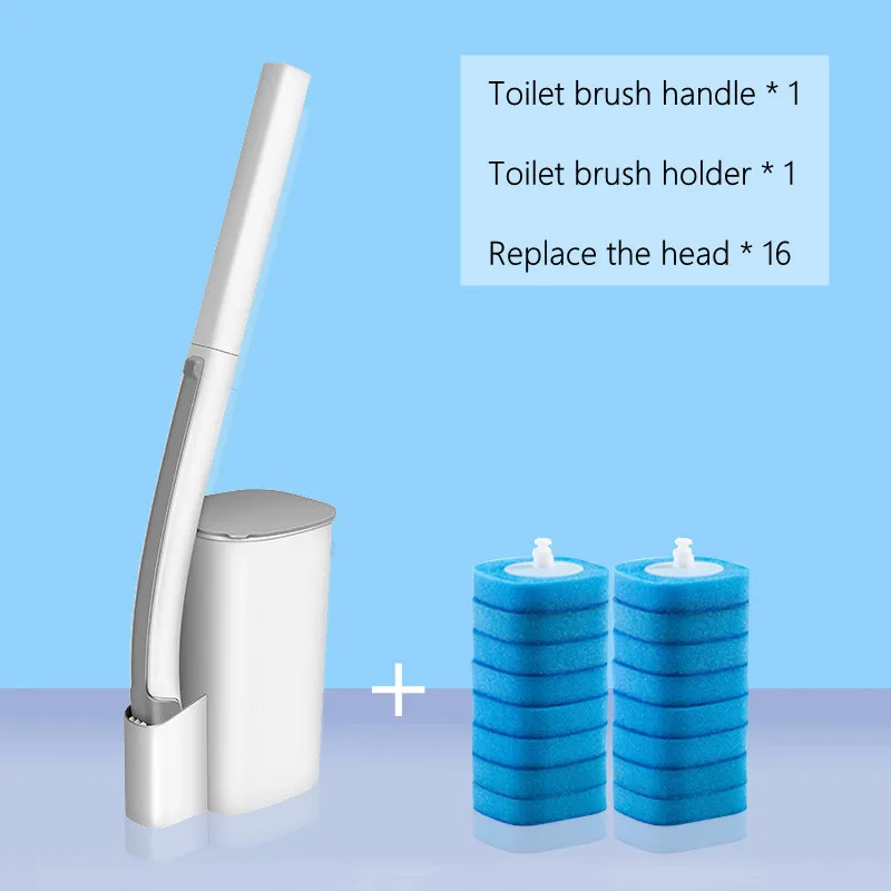 Szczotka do WC jednorazowa z długim uchwytem i zapasami Floorstand set 2