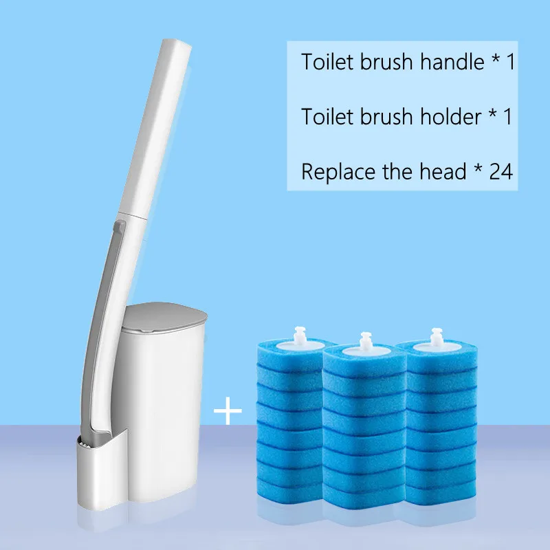 Szczotka do WC jednorazowa z długim uchwytem i zapasami Floorstand set 3