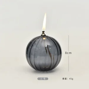 Szklana lampa olejowa ręcznie robiona do dekoracji domu Jasnożółty