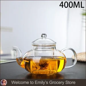 Szklany dzbanek do herbaty 1000 ml z filtrem ze szkła borokrzemowego Matowy