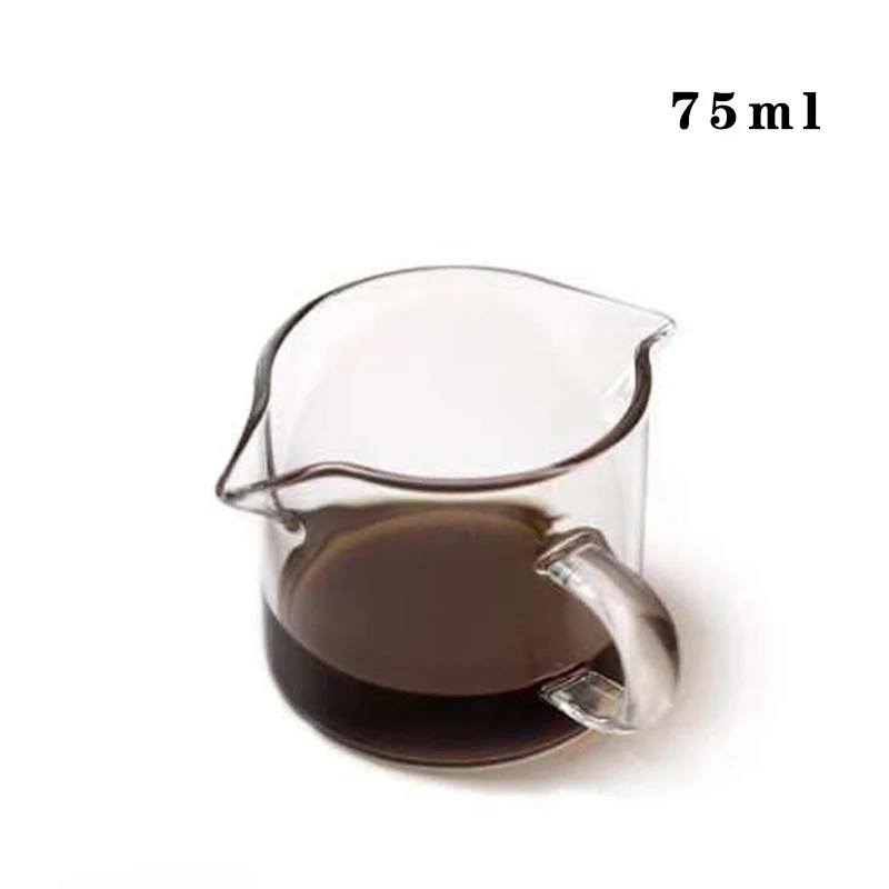 Szklany dzbanek do espresso 75 ml – miarka barista z uchwytem Pomarańczowy