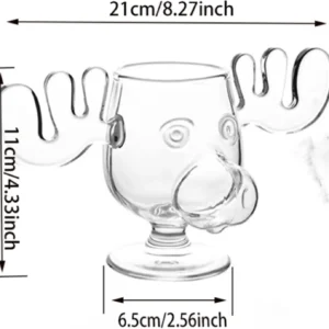 Szklany kubek świąteczny z łyżeczką kotem 240 ml Jasny