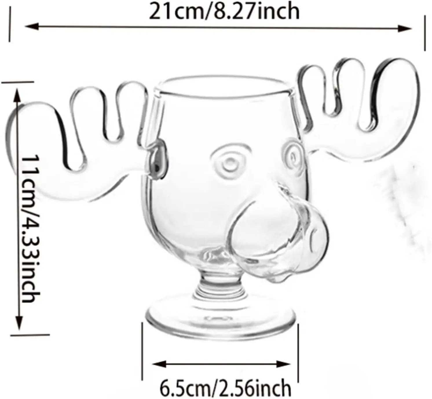 Szklany kubek świąteczny z łyżeczką kotem 240 ml Jasny