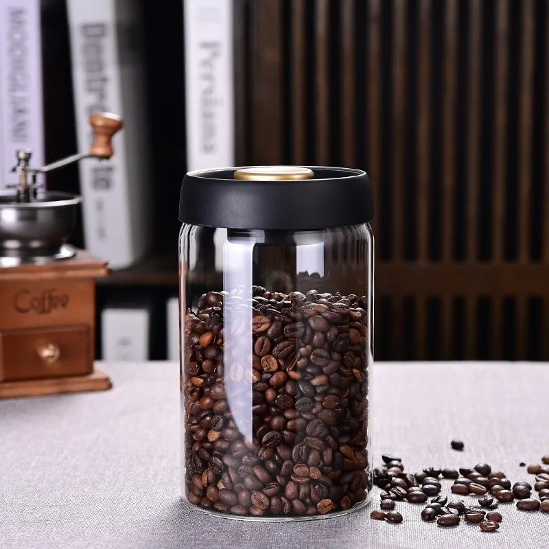 Szklany słoik próżniowy do przechowywania kawy i żywności 1200ml