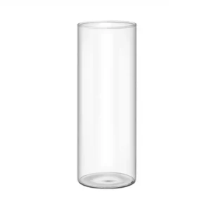 Szklany wazon cylinder – prosta dekoracja do kwiatów ciętych Biały