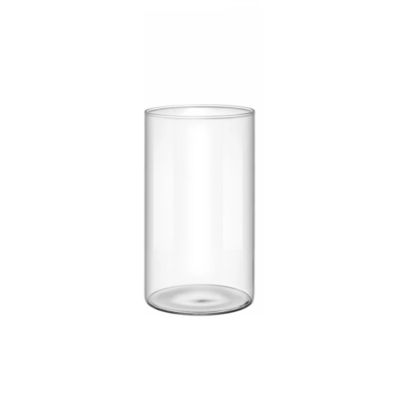 Szklany wazon cylinder – prosta dekoracja do kwiatów ciętych Burgundia