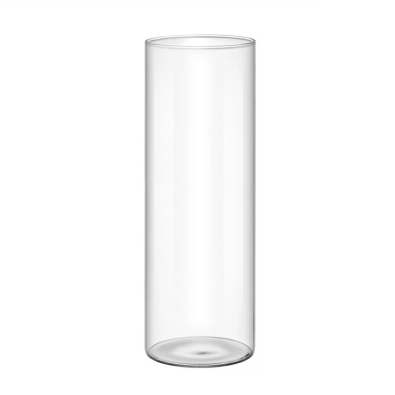 Szklany wazon cylinder – prosta dekoracja do kwiatów ciętych Fioletowy