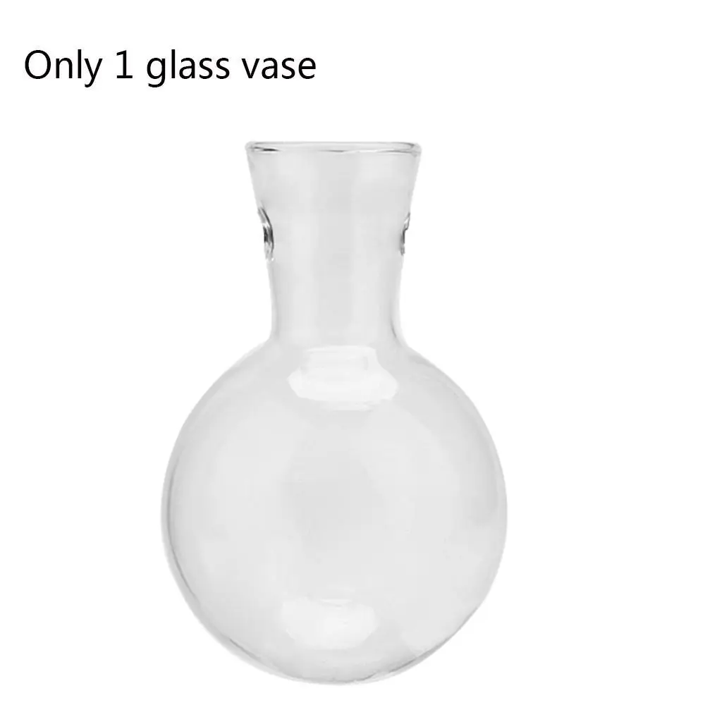 Szklany wazon hydroniczny w drewnianej ramce – retro terrarium na blat Burgundia