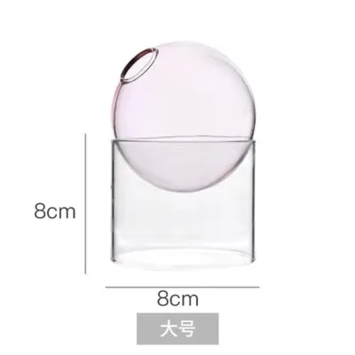 Mini szklany wazon hydroponiczny na kwiaty Fioletowy/фиолетовый
