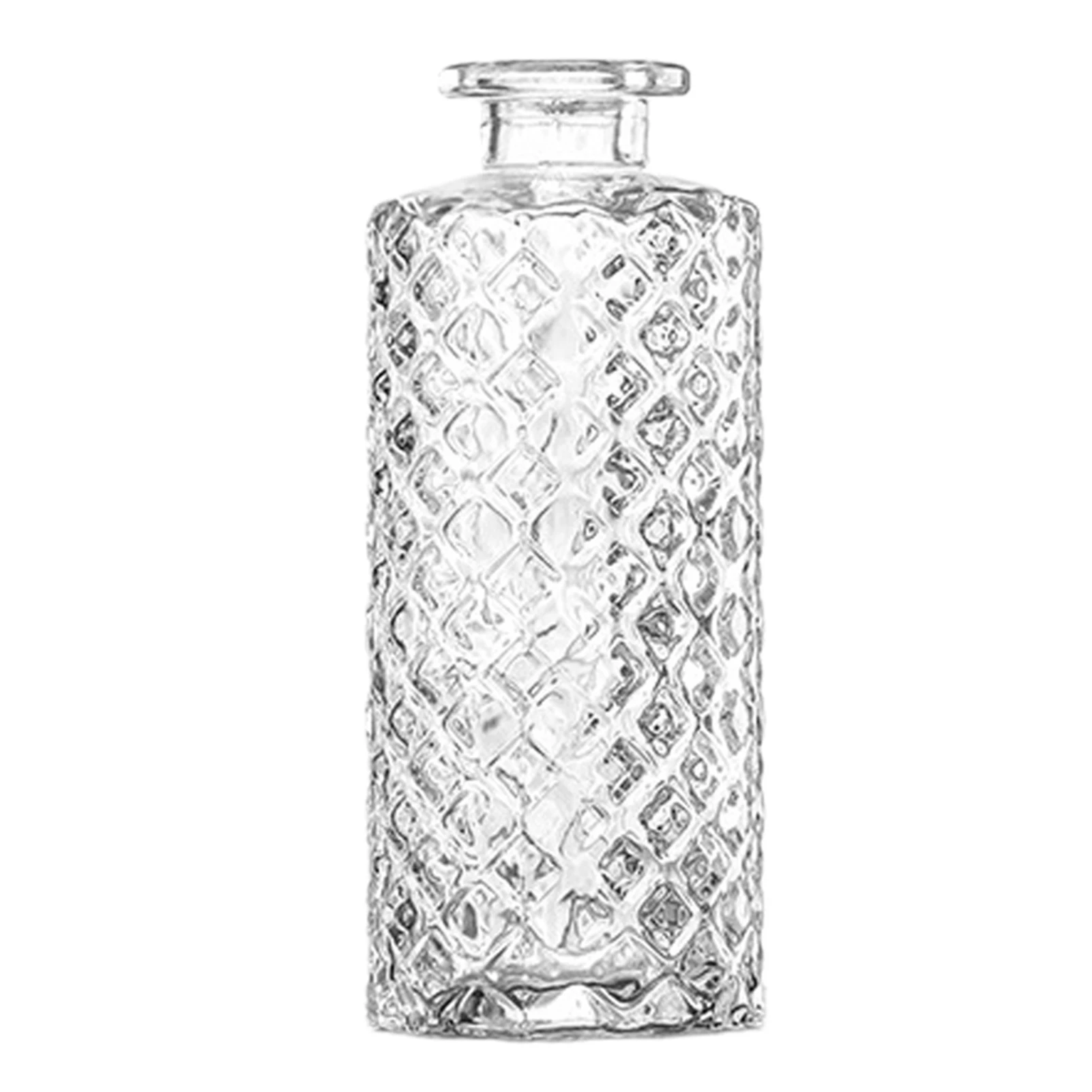 Szklany wazon vintage z szeroką szyjką w stylu francuskim Niebieski