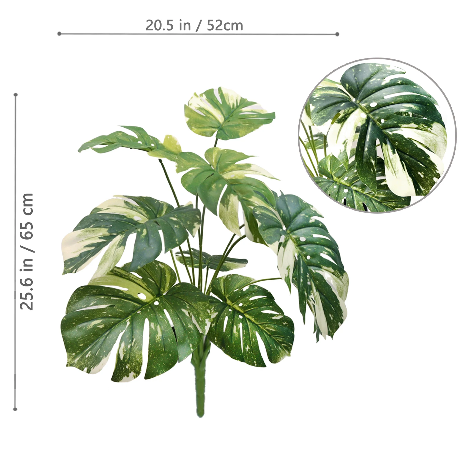 Sztuczna monstera liść żółwia wysoka roślina do salonu Khaki
