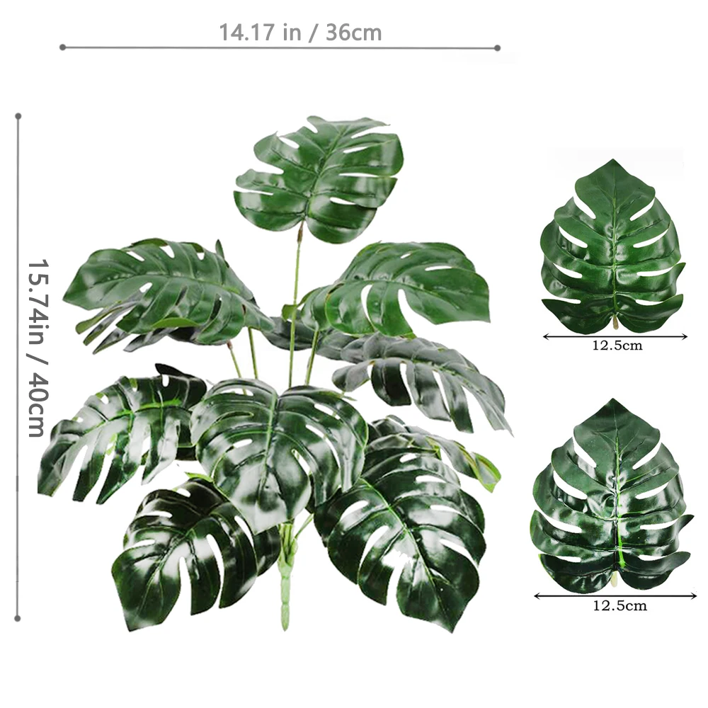 Sztuczna monstera liść żółwia wysoka roślina do salonu Zielony