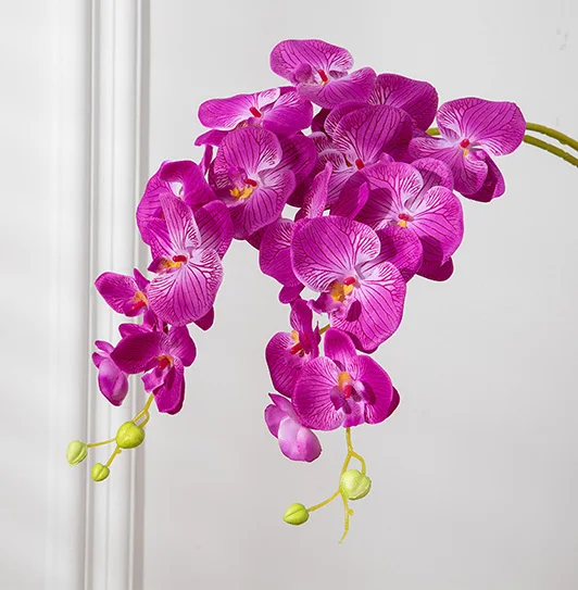 Sztuczna orchidea falenopsis 69 cm, realistyczna w dotyku Amarantowy