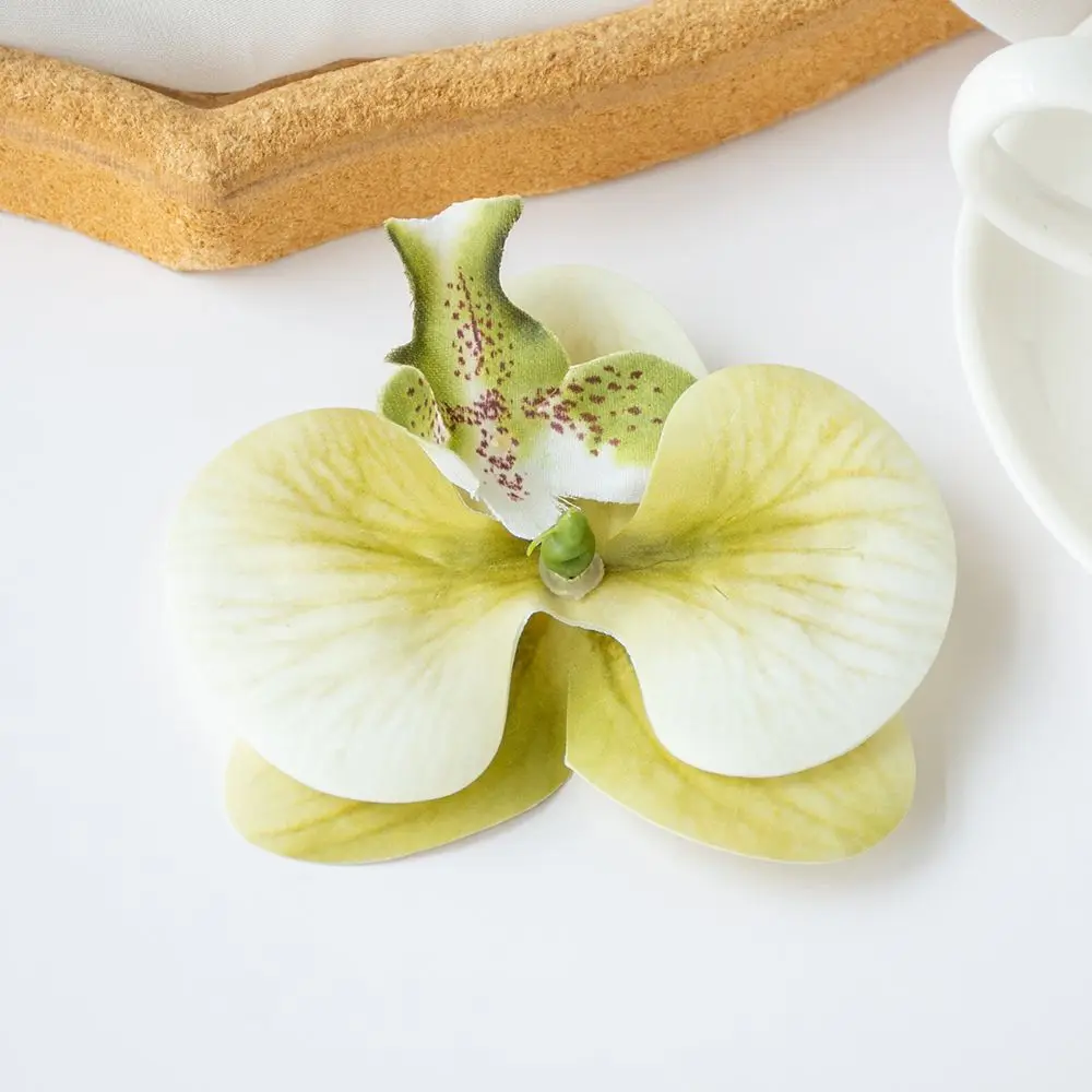 Sztuczna orchidea tajska motyl, kwiat do dekoracji i DIY Biały
